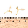 Brass Micro Pave Clear Cubic Zirconia Star Stud Earrings EJEW-C158-02G-5