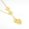 Simple and Stylish 304 Stainless Steel Lariat Necklaces WC5409-14-1