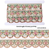 4.8~5 Yards Sparkle Polyester Lace Trim Ribbon with Plastic Paillettes OCOR-CY0001-14B-2