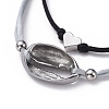 (Jewelry Parties Factory Sale)Adjustable Nylon Thread Braided Bead Bracelet Sets BJEW-JB05039-02-3