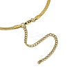 201 Stainless Steel Trinity Heart Wish Knot Pendant Box Chain Necklaces NJEW-M010-01G-3