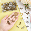 100PCS 10Style Tibetan Style Dragonfly Alloy Pendants TIBEP-PH0001-63-3