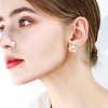 8 Pairs 8 Style Alloy Stud Earrings with Plastic Imitation Pearl Beaded EJEW-AN0003-64-7