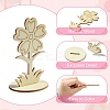 6 Styles DIY Unfinished Wood Flowers Cutout WOOD-CJ0002-30-3