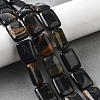 Dyed Natural Blue Tiger Eye Beads Strands G-S386-A07-1