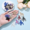 6Pcs 201 Stainless Steel Pendants STAS-YW0003-13B-5