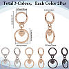 6Pcs 3 Colors Alloy Keychain Clasps FIND-SC0014-43-2
