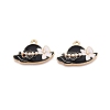 Rack Plating Alloy Enamel Pendants ENAM-N056-422-2
