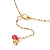 Christmas Alloy Enamel Gingerbread Man Pendant Necklace & Dangle Earrings Sets SJEW-JS01343-5