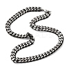 12MM 304 Stainless Steel Cuban Link Chain Necklaces NJEW-C099-04B-02-4