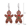 Christmas Alloy Rhinestone Dangle Earrings FS-WGC5D36-15-1