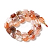 Natural Red Hematoid Quartz/Ferruginous Quartz Beads Strands G-H061-A03-01-3