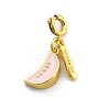 Brass Enamel Fruits Pendant Decoration LS-HJEW-P020-01E-G-1
