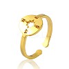 Simple 304 Stainless Steel Adjustable Cuff Rings for Women WT4746-7-1