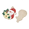 Christmas Alloy Enamel Pendants ENAM-G234-01G-3