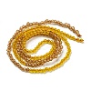 Transparent Gradient Color Glass Beads Strands GLAA-H021-01A-35-5