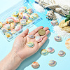 40Pcs 4 Colors Opaque Resin Cabochons CRES-SC0003-11-4