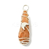 2Pcs Electroplated Natural Quartz Crystal Dyed Copper Wire Wrapped Pendants PALLOY-JF03174-02-3