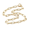 304 Stainless Steel Paperclip Chains Necklaces NJEW-Z102-02G-4