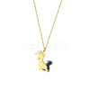 Cute Cartoon Animal 304 Stainless Steel Pendant Necklaces QV5065-12-1