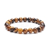 4Pcs 4 Style Synthetic & Natural Mixed Gemstone Round Beaded Stretch Bracelets Set for Men Women BJEW-JB08872-6