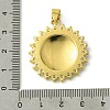 Brass Micro Pave Clear Cubic Zirconia Pendants KK-H472-46A-G-3