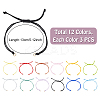36Pcs 12 Colors Nylon Cord Bracelets Making AJEW-UN00028-3