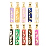 Brass Enamel Pendants KK-A297-08G-1
