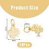 40Pcs Brass Charms KK-DC0003-78-2