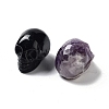 Natural Gemstone Carved Skull Statues Ornament G-P525-08-2