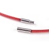 Waxed Polyester Cord Necklace Making MAK-I011-05-B-02-2