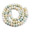 Faceted Electroplated Glass Beads Strands GLAA-C023-02-B02-2