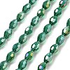 Transparent Electroplate Glass Beads Strands EGLA-A037-T6x8mm-B15-1