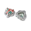Brass Glass Charms KK-D355-01P-2