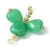 Saint Patrick's Day Natural Malaysia Jade Dyed Shamrock Pendants PALLOY-JF02235-01-2