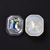 Rainbow Iridescent Plating Acrylic Cabochons X-OACR-E011-07-3