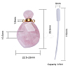 Faceted Natural Gemstone Openable Perfume Bottle Pendants G-CJ0001-36A-2