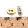 Rack Plating Brass Micro Pave Clear Cubic Zirconia Beads KK-U014-02G-2