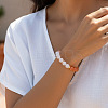 Natural White Jade Round & Topaz Jade Beaded Stretch Bracelets for Women Men BA4782-3