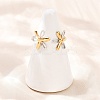 304 Stainless Steel Double Color Cuff Rings RJEW-S635-01GP-19-2