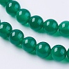 Natural Green Onyx Agate Beads Strands X-G-G583-8mm-11-3