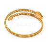 Ion Plating(IP) 304 Stainless Steel Cuff Bangles for Women BJEW-D048-09G-3