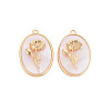 Brass Birth Floral Pendants KK-S364-290-1