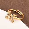 304 Stainless Steel Micro Pave Cubic Zirconia Cuff Open Rings LS-RJEW-D336-01G-02-1