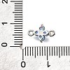 Brass Micro Pave Blue Cubic Zirconia Links KK-D356-06A-P-3