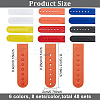 BENECREAT 48 Sets 6 Colors PE Plastic 7 Holes Hats Replacement Fasteners Buckle FIND-BC0003-51-2