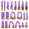 20Pcs 10 Styles Resin & Wood Pendants WOOD-TA0002-67A-2