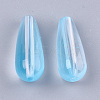 Transparent Spray Painted Glass Beads GLAA-S183-23C-2
