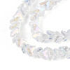Electroplate Imitation Jade Glass Beads Strands X-GLAA-N023-4mm-01-3