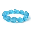 Transparent Frosted Glass Beaded Stretch Bracelets for Women BJEW-JB09512-3